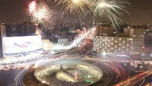 نورافشانی میدان ولیعصر تهران به مناسبت نیمه‌شعبان