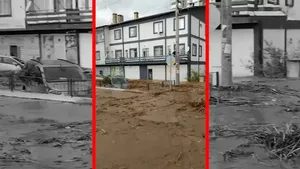 بارش سنگین باران سیل شدید در شهر مرسین ترکیه به راه انداخت