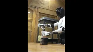 نخستین شغل ربات اپتیموس تسلا: فروشنده ذرت بو داده (فیلم)