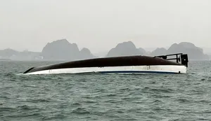 موجی سهمگین یک قایق را در سواحل کالیفرنیا واژگون کرد