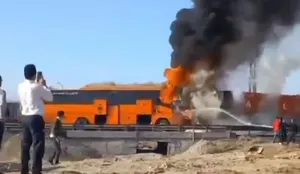 تصاویری هولناک از تصادف دلخراش زنجیره‌ای در یزد