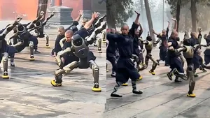 کونگ‌فوی آینده؛ آموزش ربات‌های چینی کنار راهبان معبد شائولین