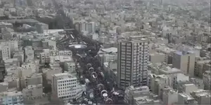 تصاویر هوایی از راهپیمایی ۲۲ بهمن تهران در سال ۱۴۰۴